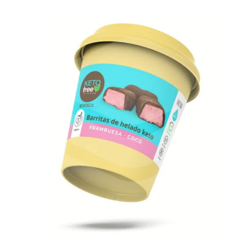 Barritas Keto helado frambuesa - Coco 125g (5u)