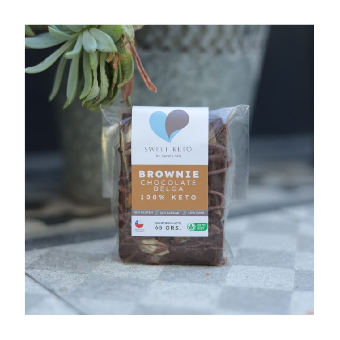 Brownie con almendras y chocolate 85% (1u)