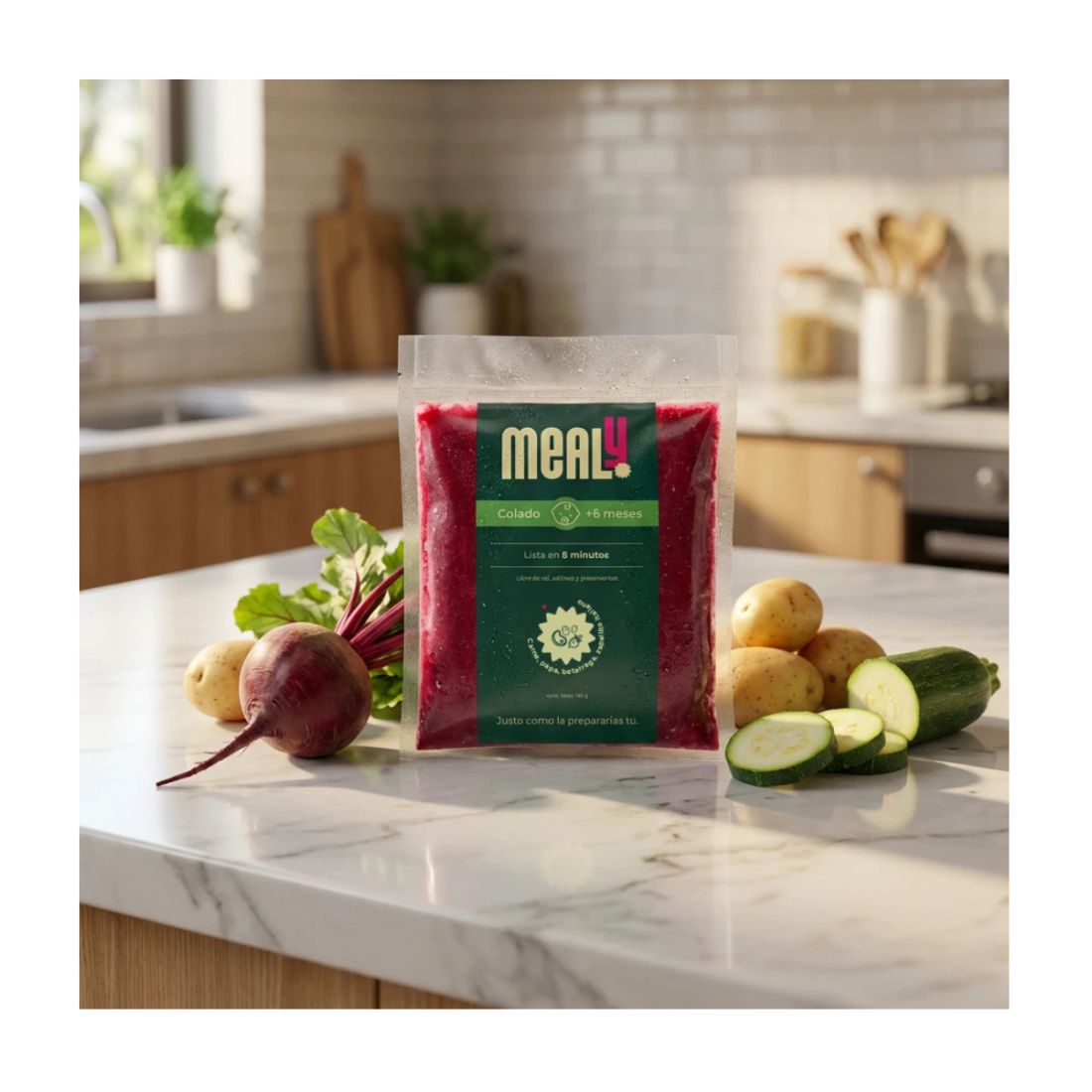 Colado de Carne congelado para bebés | Natural, Sin sal, 150gr