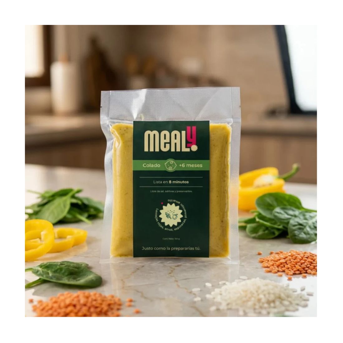 Colado de Lentejas congelado para bebés | Natural, Sin sal, 150gr