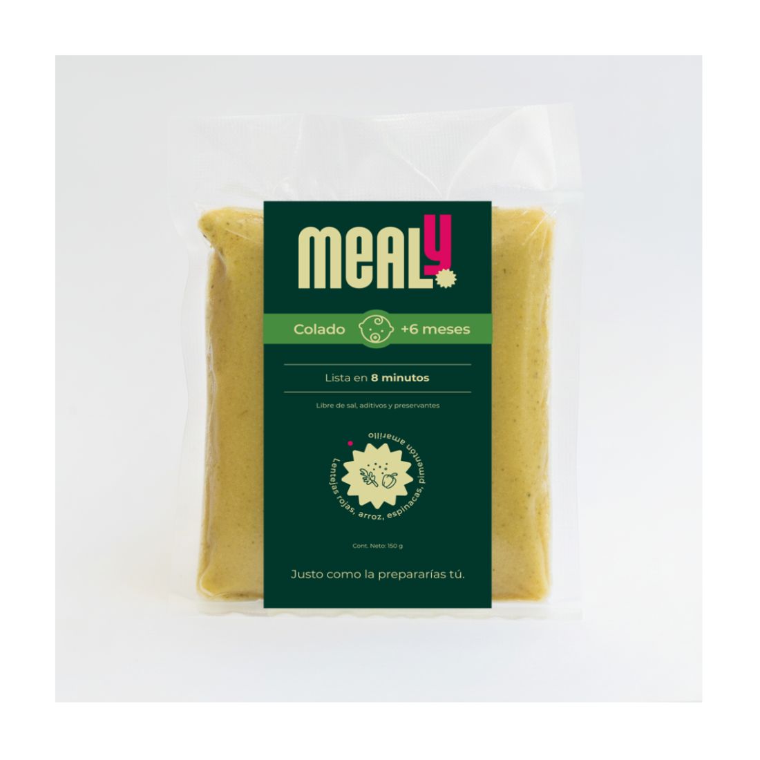 Colado de Lentejas congelado para bebés | Natural, Sin sal, 150gr