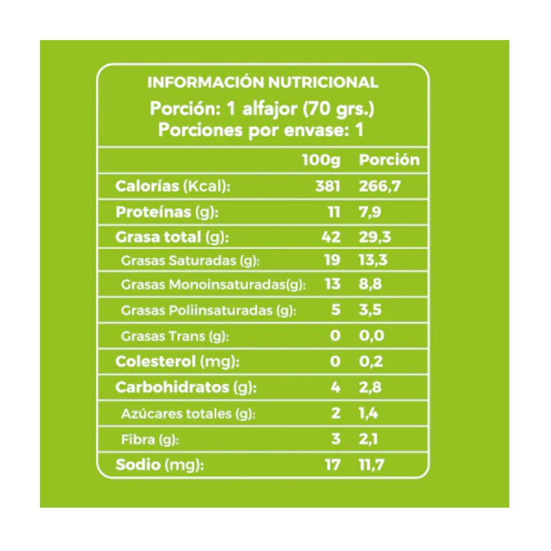 Alfajor Keto dulce de coco 70g (1u)