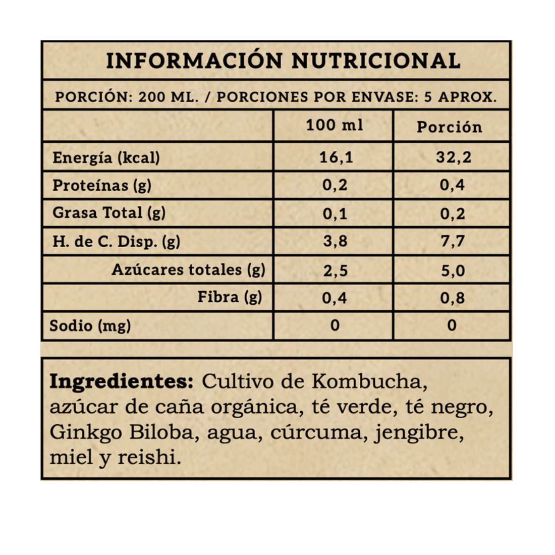 Kombucha elixir 500 ml Biloba