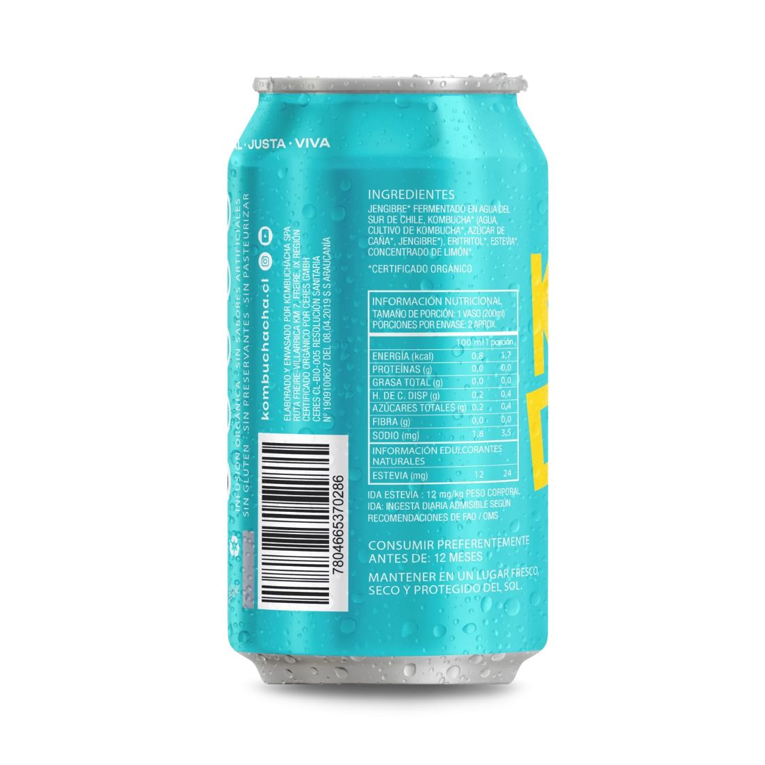 Infusión Kombuchacha Cero Jengibre 355 cc