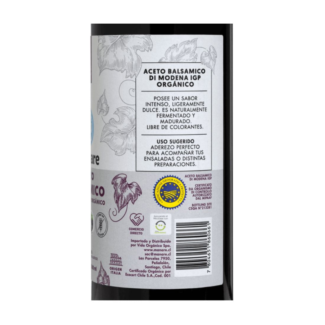 Aceto Balsámico 500ml Orgánico