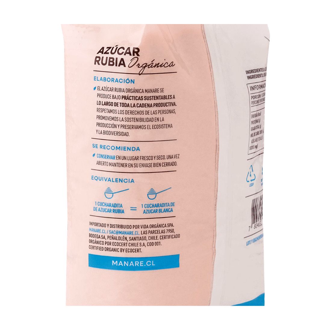 Azúcar rubia orgánica 1 Kg