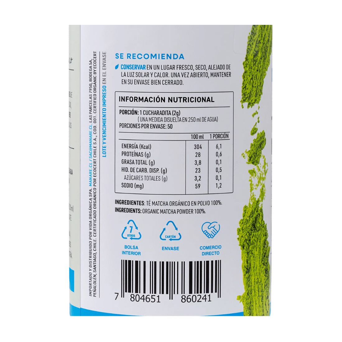 Té Matcha 100 g en polvo orgánico