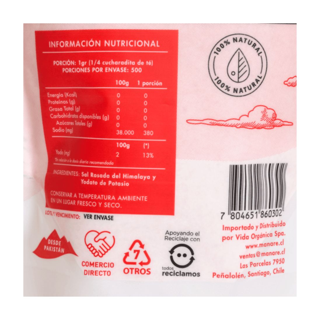 Sal Rosada Fina del Himalaya 500g