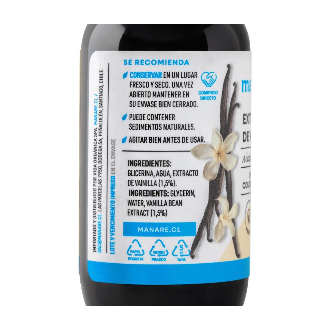 Extracto de vainilla Sin alcohol 59 ml