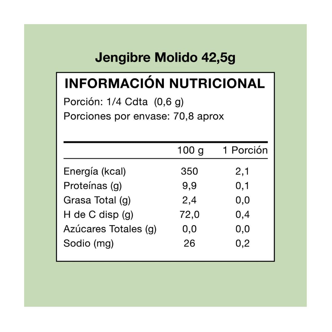 Jengibre en polvo 42g