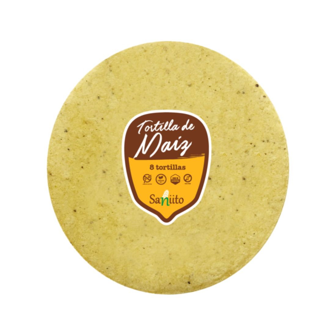 Tortillas Taqueras Mexicanas - 17 cm Sin Gluten (8 un) Saniito