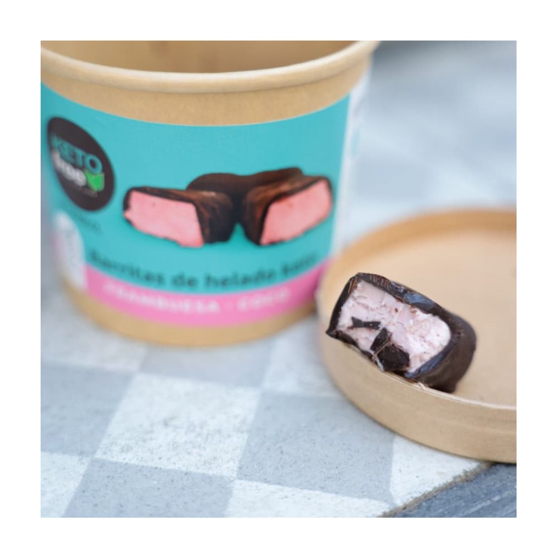 Barritas Keto helado frambuesa - Coco 125g (5u)