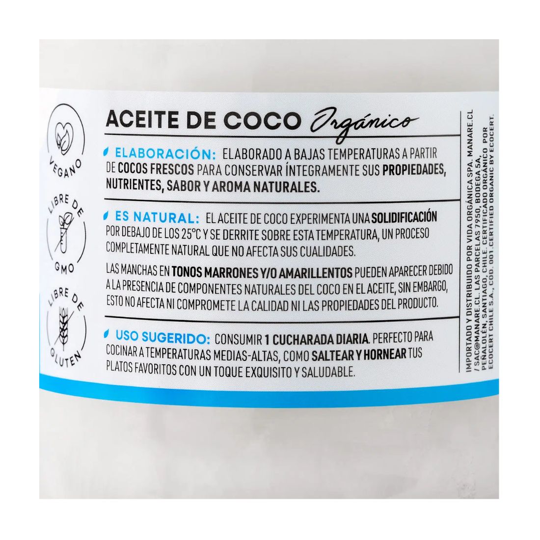 Aceite de Coco orgánico 200ml