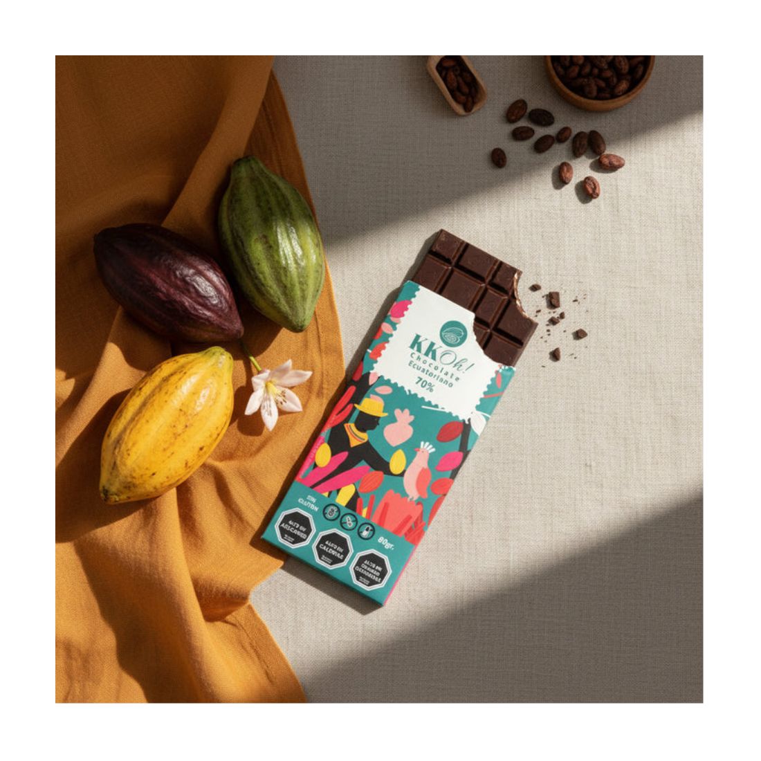 Barra de chocolate amargo 70% - 80 gr