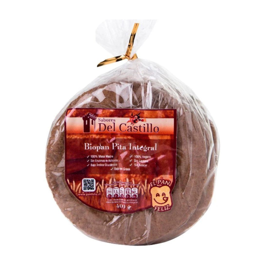 Pan Pita Integral Del Castillo 400 g