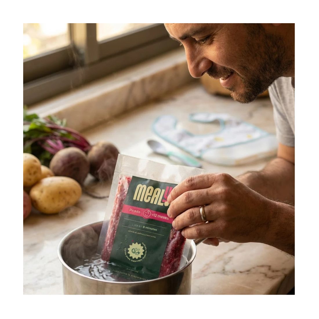 Picado de Carne congelado para bebés | Natural, Sin sal, 240gr