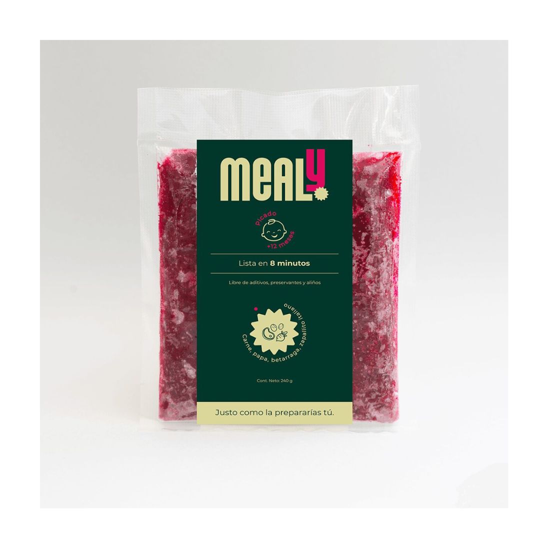Picado de Carne congelado para bebés | Natural, Sin sal, 240gr