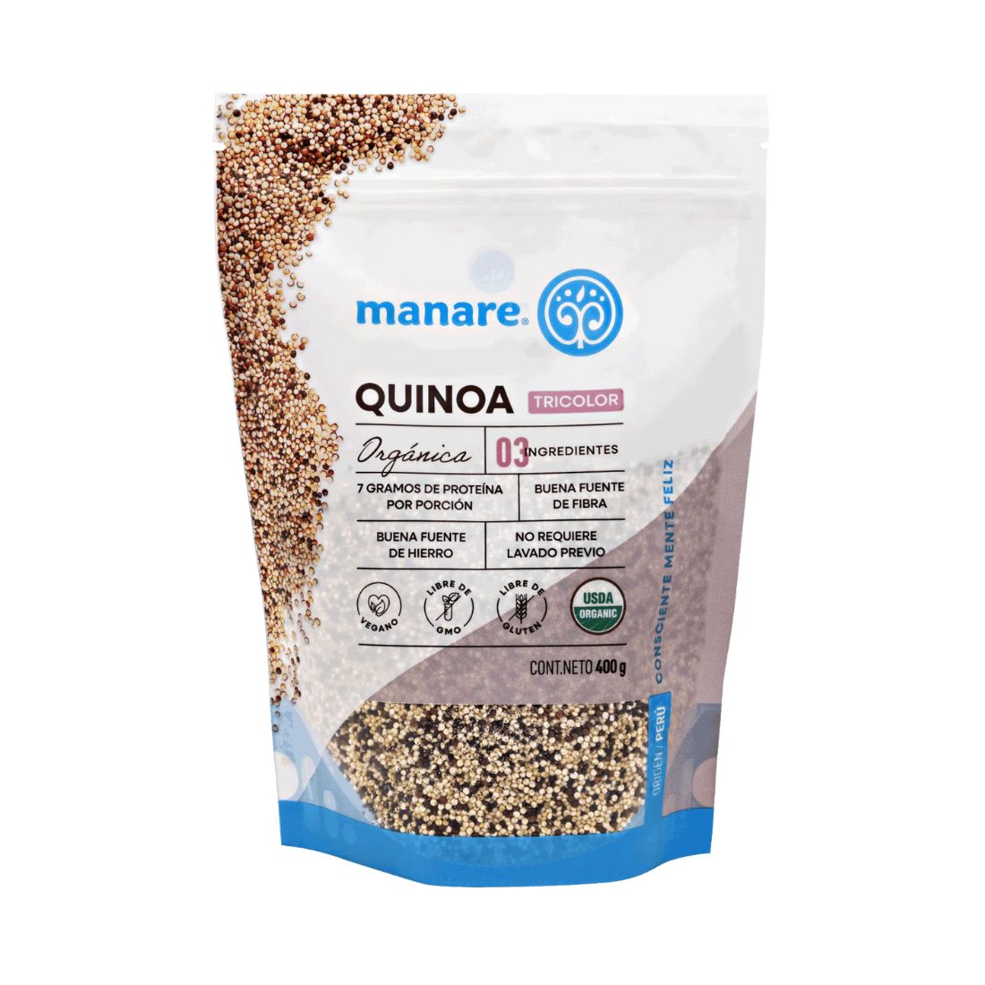 Quinoa Tricolor Orgánica 400g