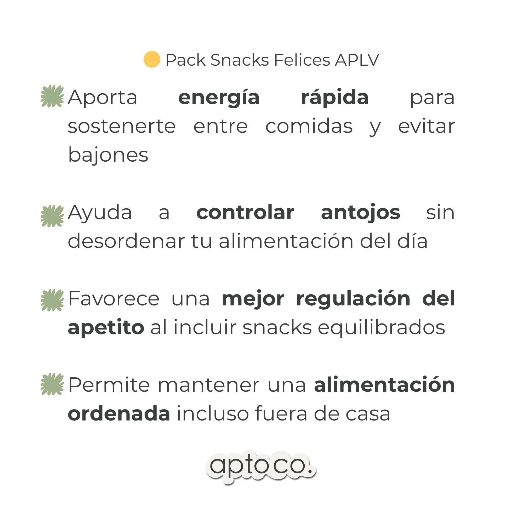 Pack Snacks Felices APLV
